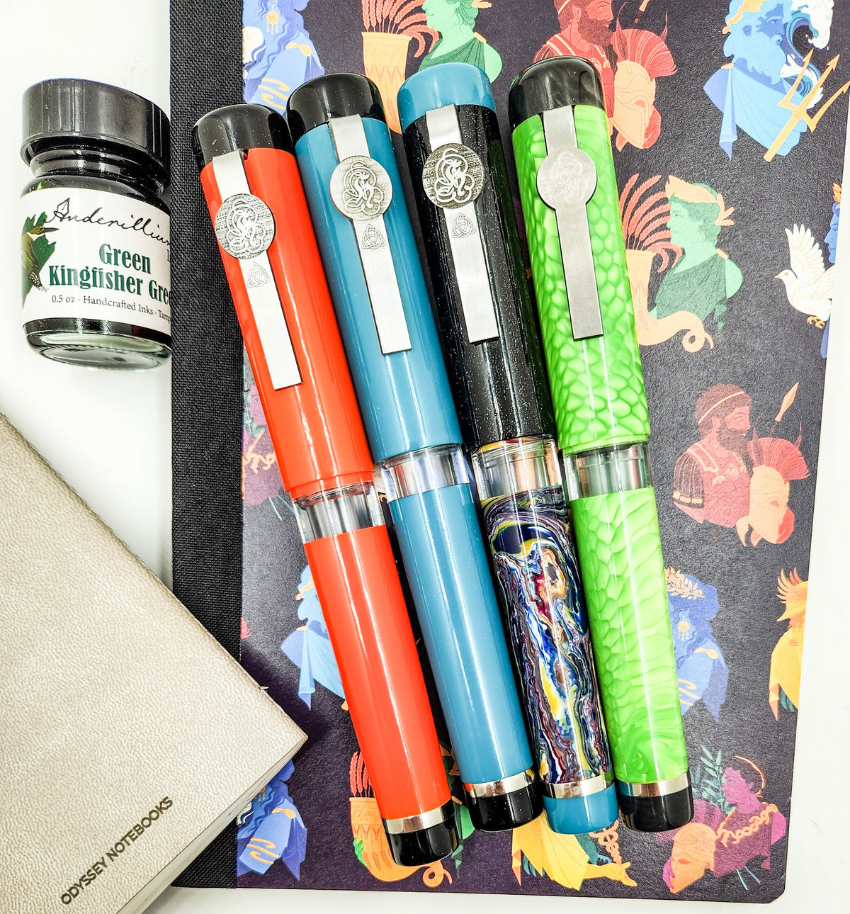 Collection of 4 Konig pens in various colors