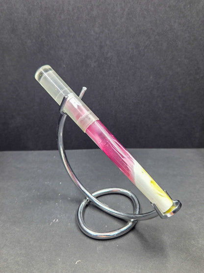 B14-  Erste - White-Fuchsia-Yellow w/ Transparent cap