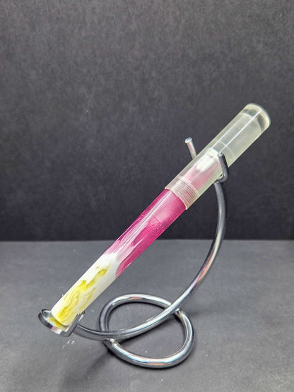 B14-  Erste - White-Fuchsia-Yellow w/ Transparent cap