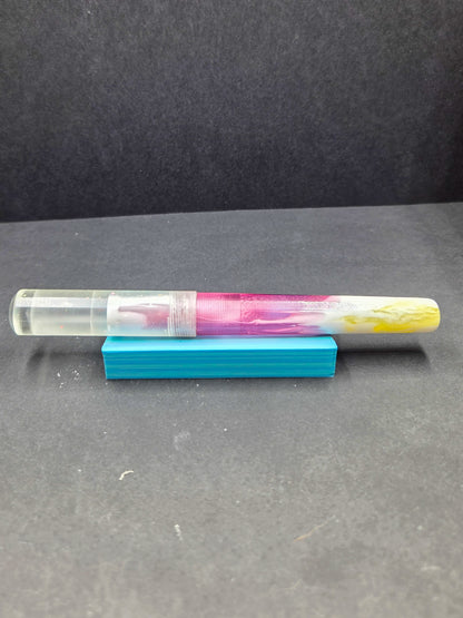B14-  Erste - White-Fuchsia-Yellow w/ Transparent cap