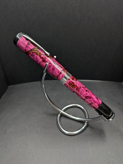 B36 - (Kolbenfüller) Pink and Black Cellulose Acetate - (Piston)