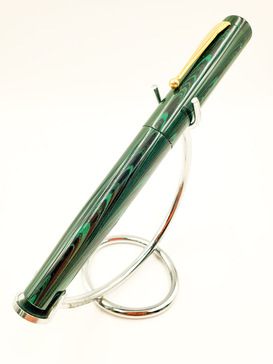 M615C - Black-Green Ebonite - JOWO 18K Gold Broad Nib