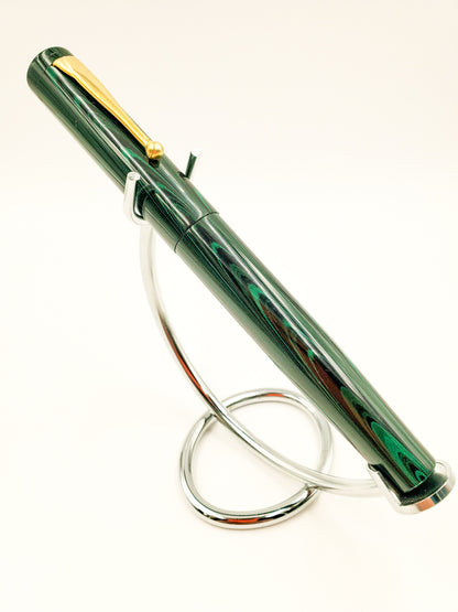 M615C - Black-Green Ebonite - JOWO 18K Gold Broad Nib