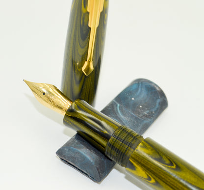 M615C - Americana Black-Yellow - JOWO 18K Gold Medium Nib