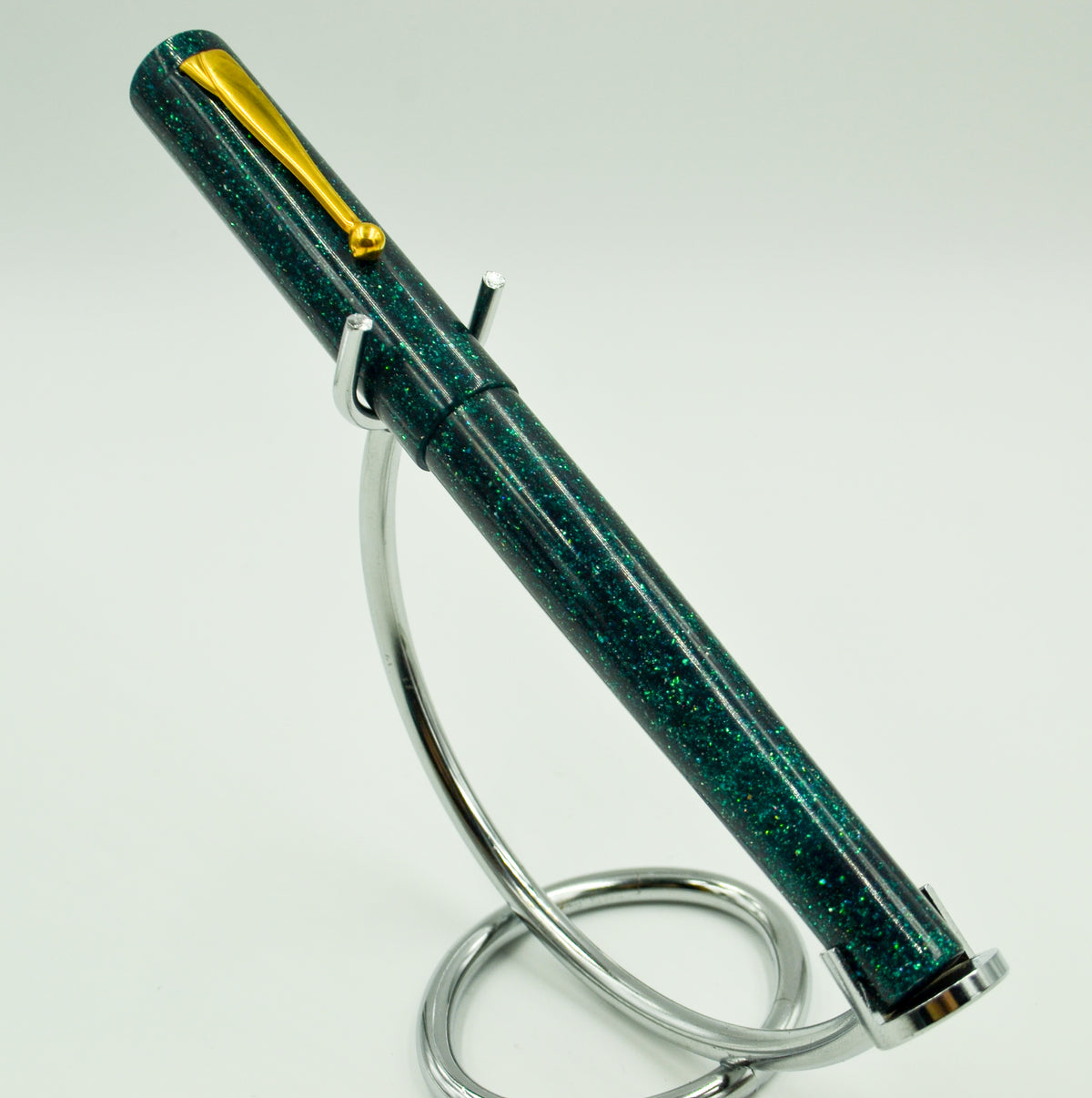 M414C - Teal Radiance Diamond Cast - Jowo 1.1 Gunmetal nib